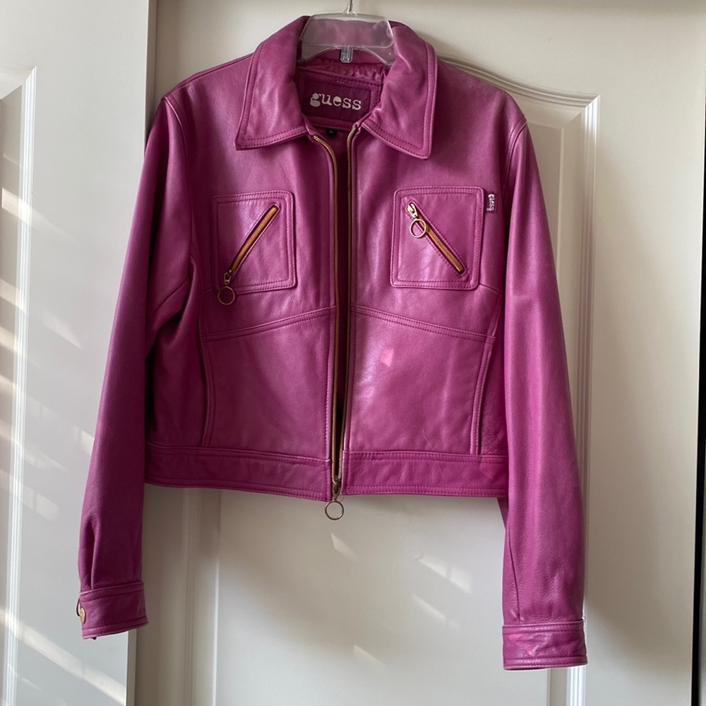 Vintage Guess Leather Jacket!